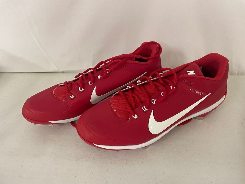 NIKE Max Air Baseball Cleats 880261-610 Red White US 14 New W/o Box